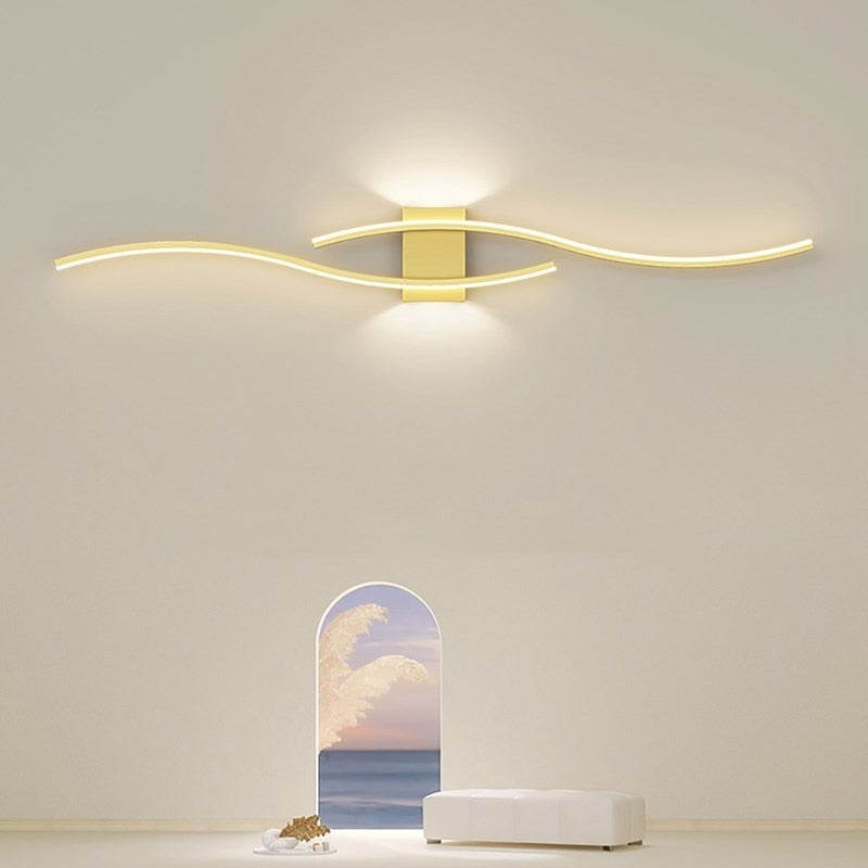 Modern LED Wall Lamp Long Strip Wall Light TV Background Decorative Indoor Lighting For Bedroom Living Room Home Fixture