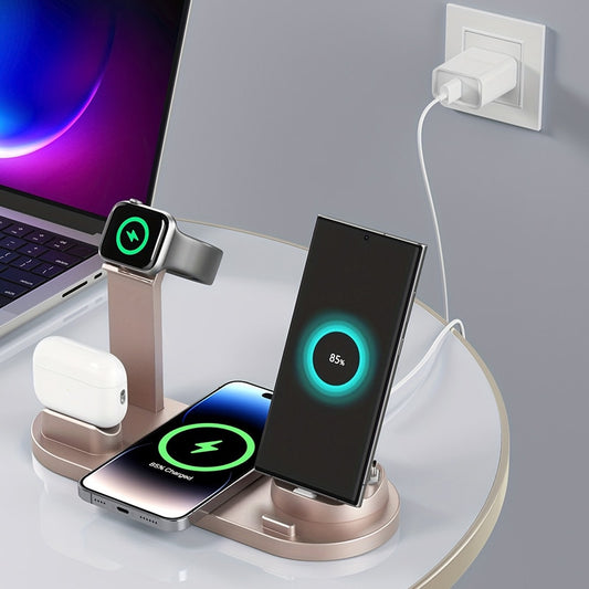 30W 7 in 1 Wireless Charger Stand Pad For iPhone 14 13 12 Apple Watch Fast Charging Dock Station for Airpods Pro iWatch 7 6