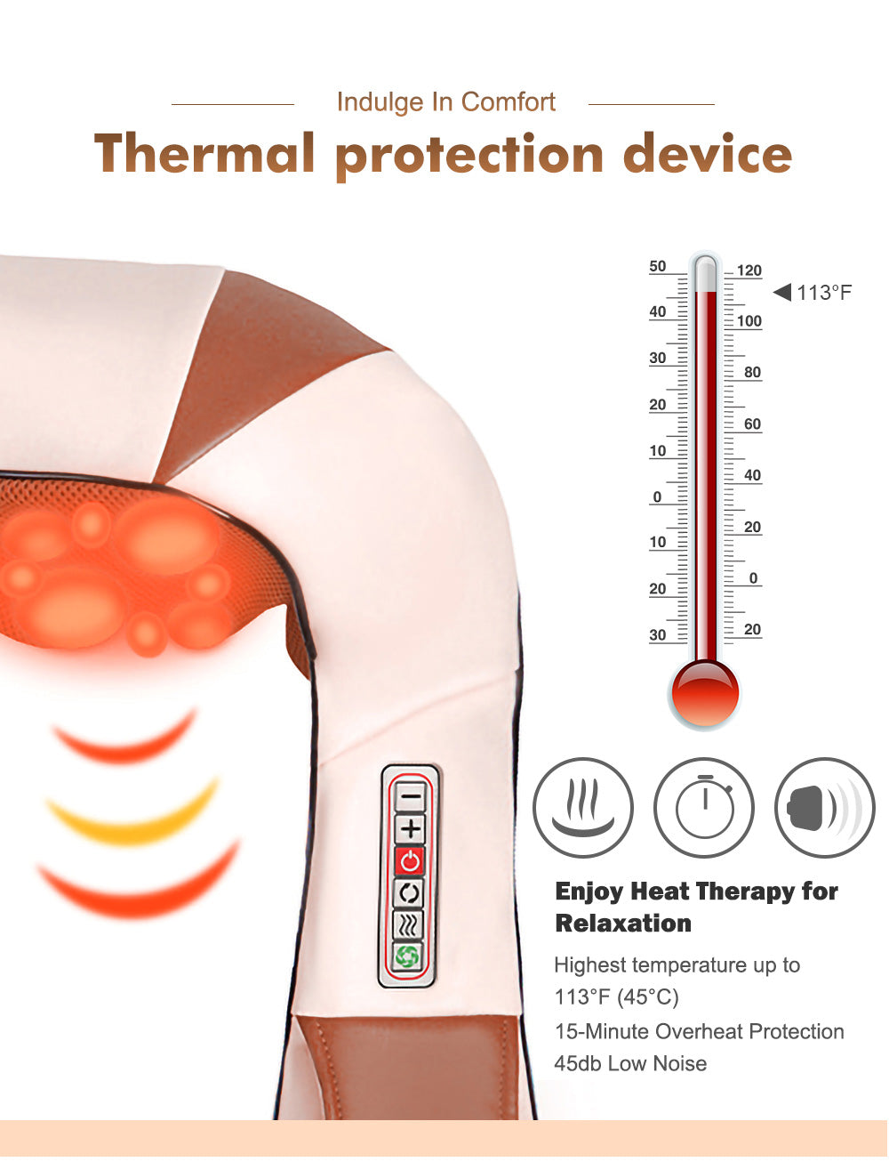 U Shape Electrical Shiatsu Back Neck Shoulder Body Massager