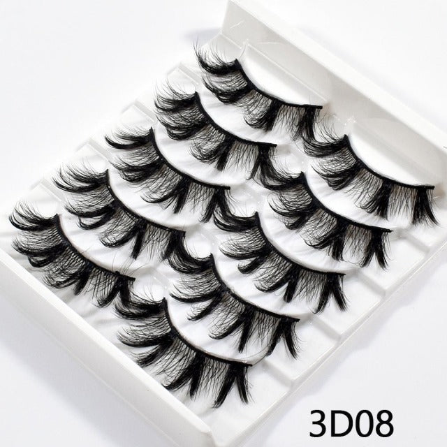 5/10Pairs 3D Mink Lashes Natural Eyelashes