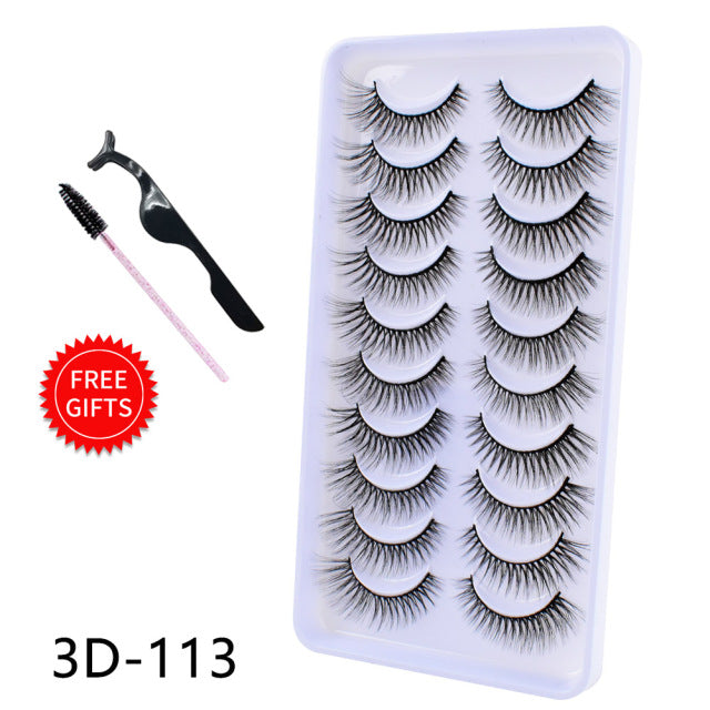 5/10Pairs 3D Mink Lashes Natural Eyelashes