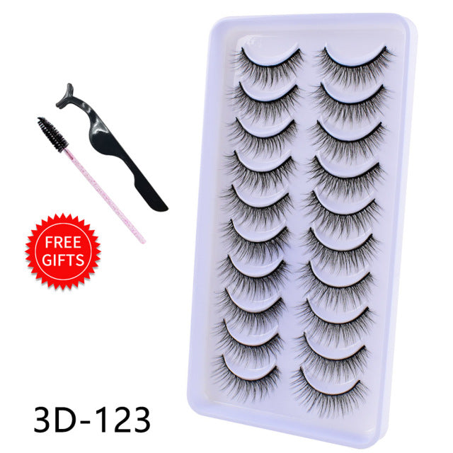 5/10Pairs 3D Mink Lashes Natural Eyelashes