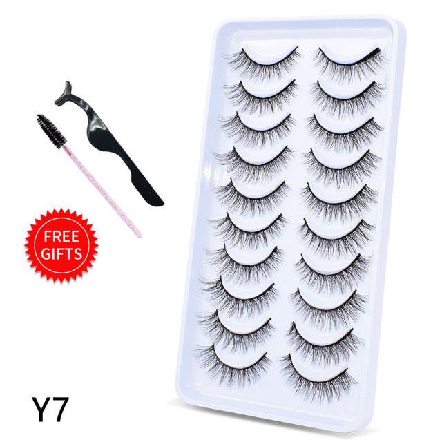 5/10Pairs 3D Mink Lashes Natural Eyelashes