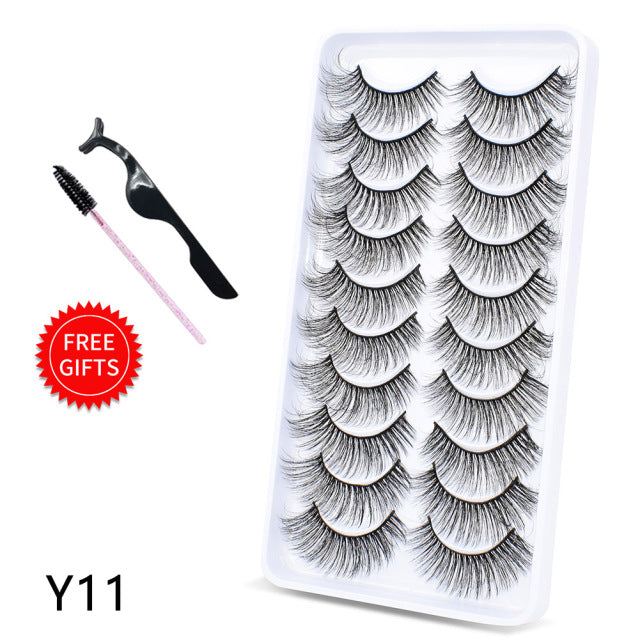 5/10Pairs 3D Mink Lashes Natural Eyelashes