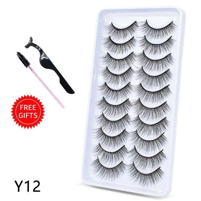 5/10Pairs 3D Mink Lashes Natural Eyelashes