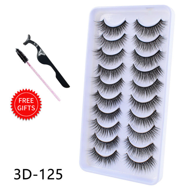 5/10Pairs 3D Mink Lashes Natural Eyelashes