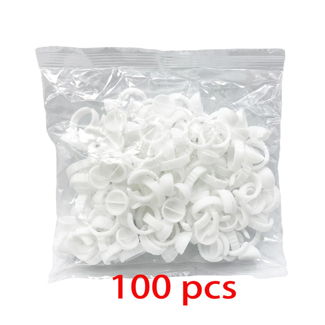 Wholesale 50/100Pcs Disposable Eyelash Glue Fan Cup Rings Holder