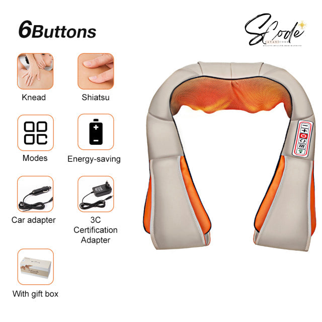 U Shape Electrical Shiatsu Back Neck Shoulder Body Massager