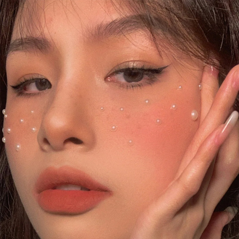 3D Eyes Face Makeup Temporary Tattoo Self Adhesive Beauty White Pearl Jewels Stickers