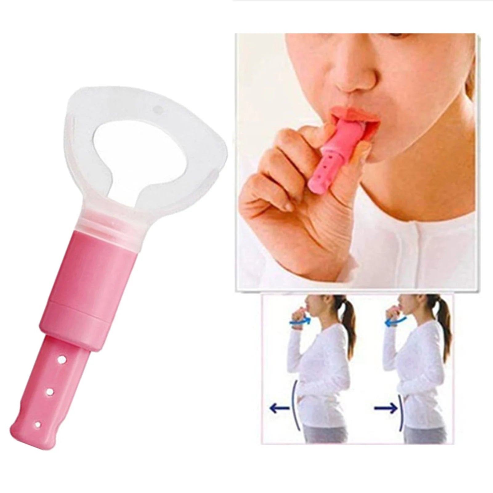Portable Abdominal Breathing Exerciser Slim Waist Face Lose Weight Increase Lung Capacity Trainer Face Lift Respiration Device