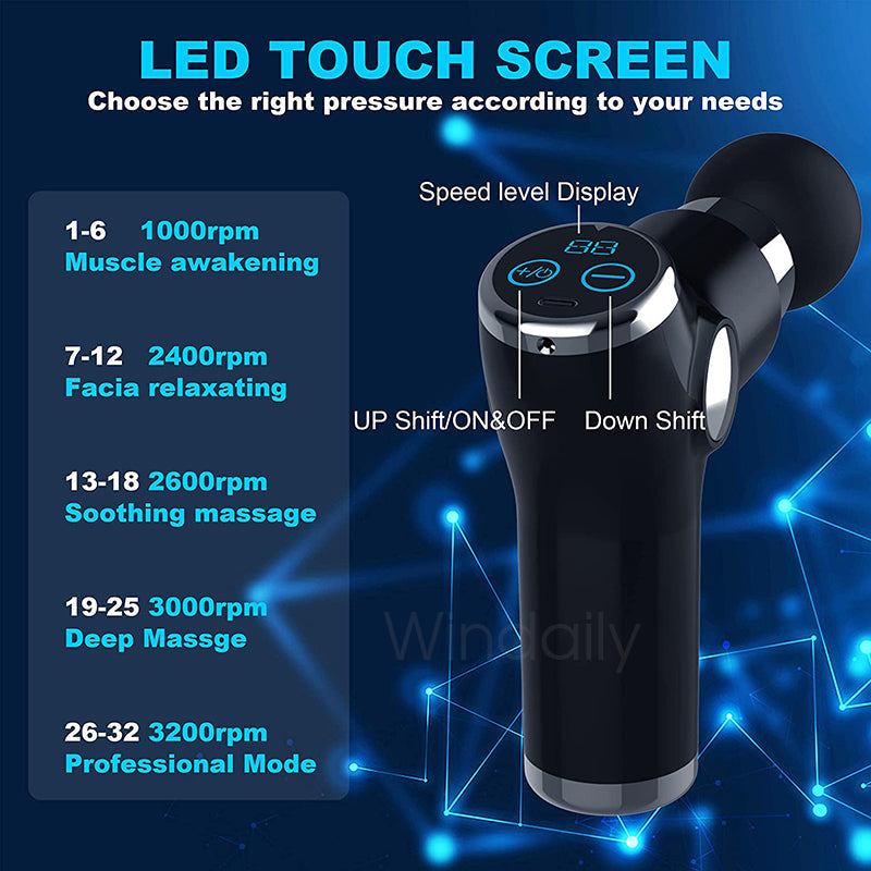 Mini LCD Massage Gun 32 Speed