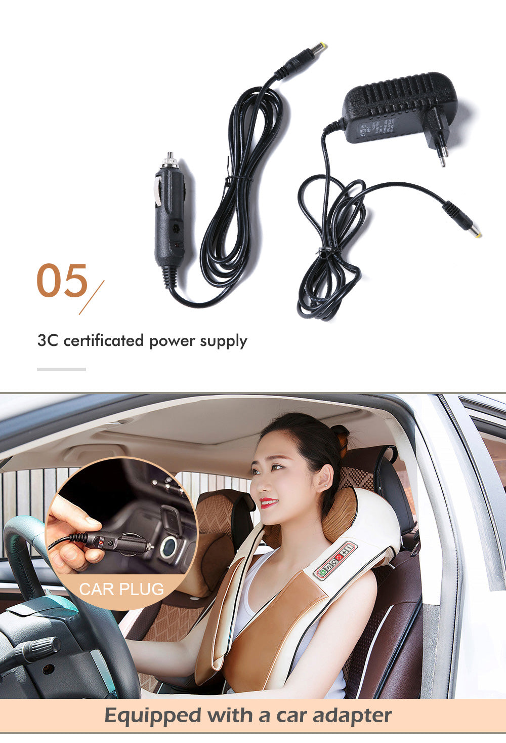 U Shape Electrical Shiatsu Back Neck Shoulder Body Massager