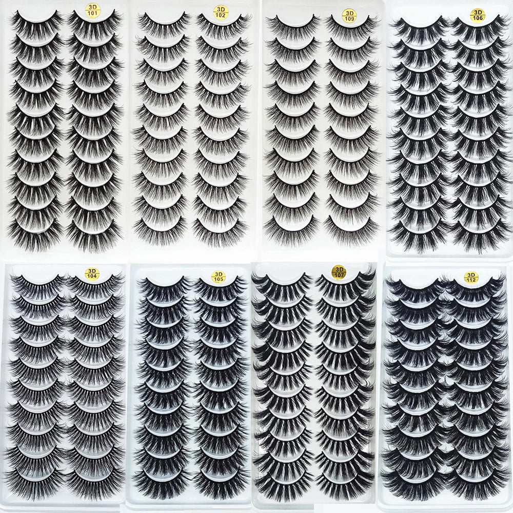 5/10Pairs 3D Mink Lashes Natural Eyelashes