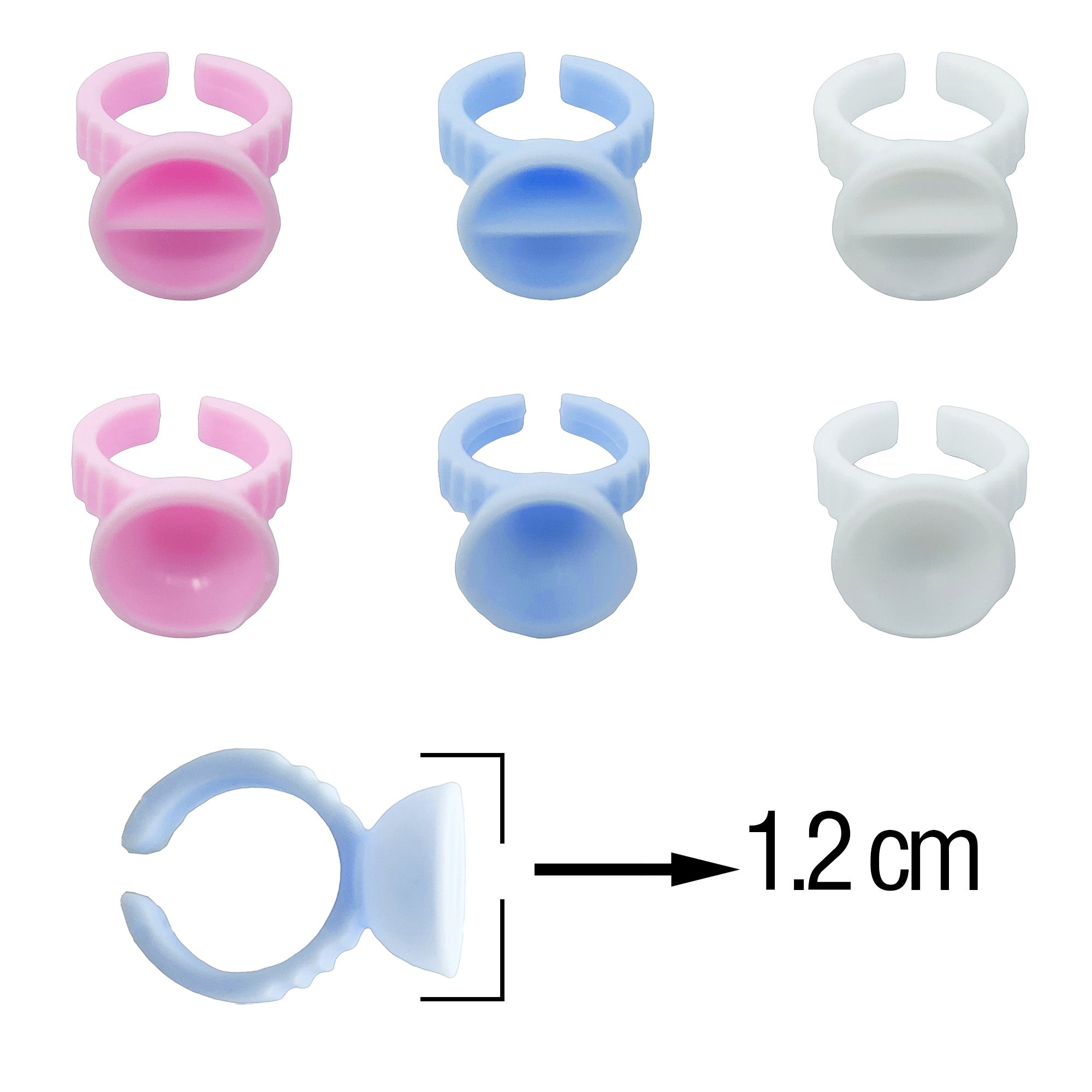Wholesale 50/100Pcs Disposable Eyelash Glue Fan Cup Rings Holder