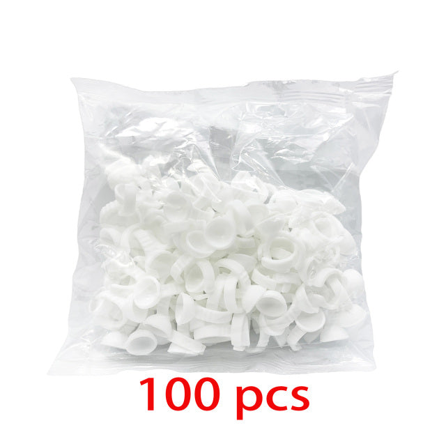 Wholesale 50/100Pcs Disposable Eyelash Glue Fan Cup Rings Holder