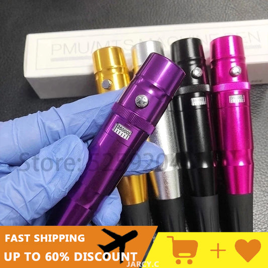 Hot Sell Dermograph Beauty Tattoo Machine Universal Swiss Motor Permanent Makeup Eyebrow Eyeliner Lip Tattoo Pen With PMU Needle