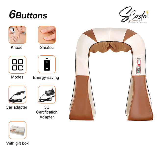 U Shape Electrical Shiatsu Back Neck Shoulder Body Massager